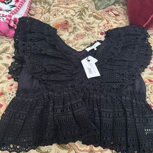 NWT Sea New York eyelet black top!